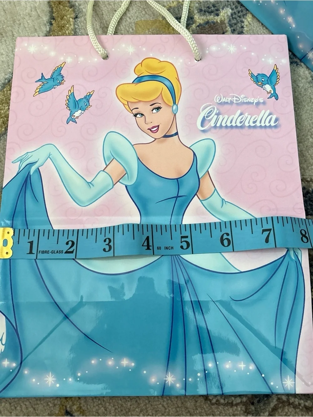 Set Of 2 Hallmark Walt Disney Cinderella Gift Bag - Lavender & White